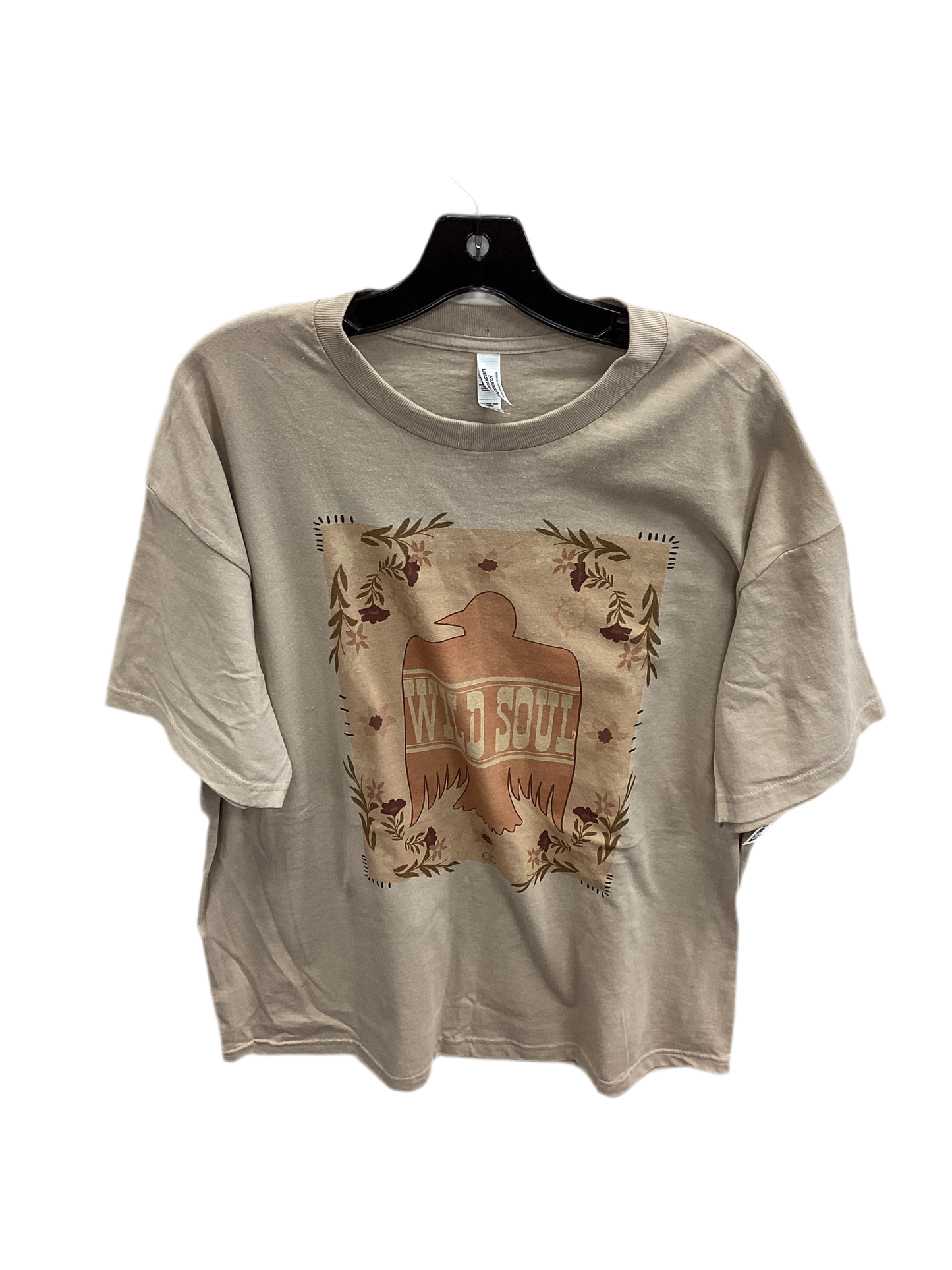 Top Ss By American Apparel In Tan, Size:Xl