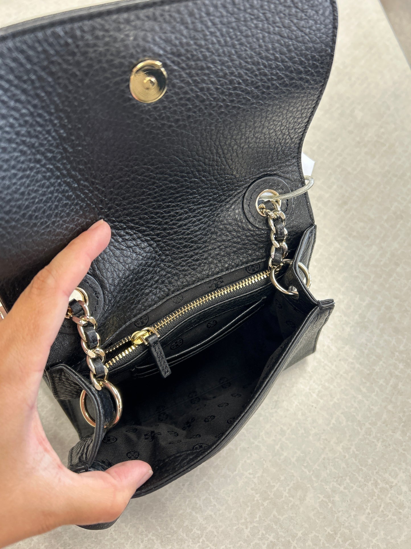 Crossbody Designer By Tory Burch In Black, Size:Small