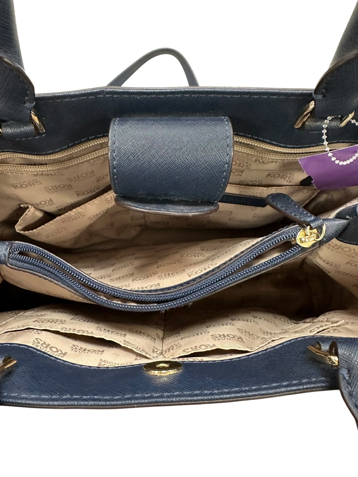 Handbag Designer By Michael Kors In Blue, Size:Large