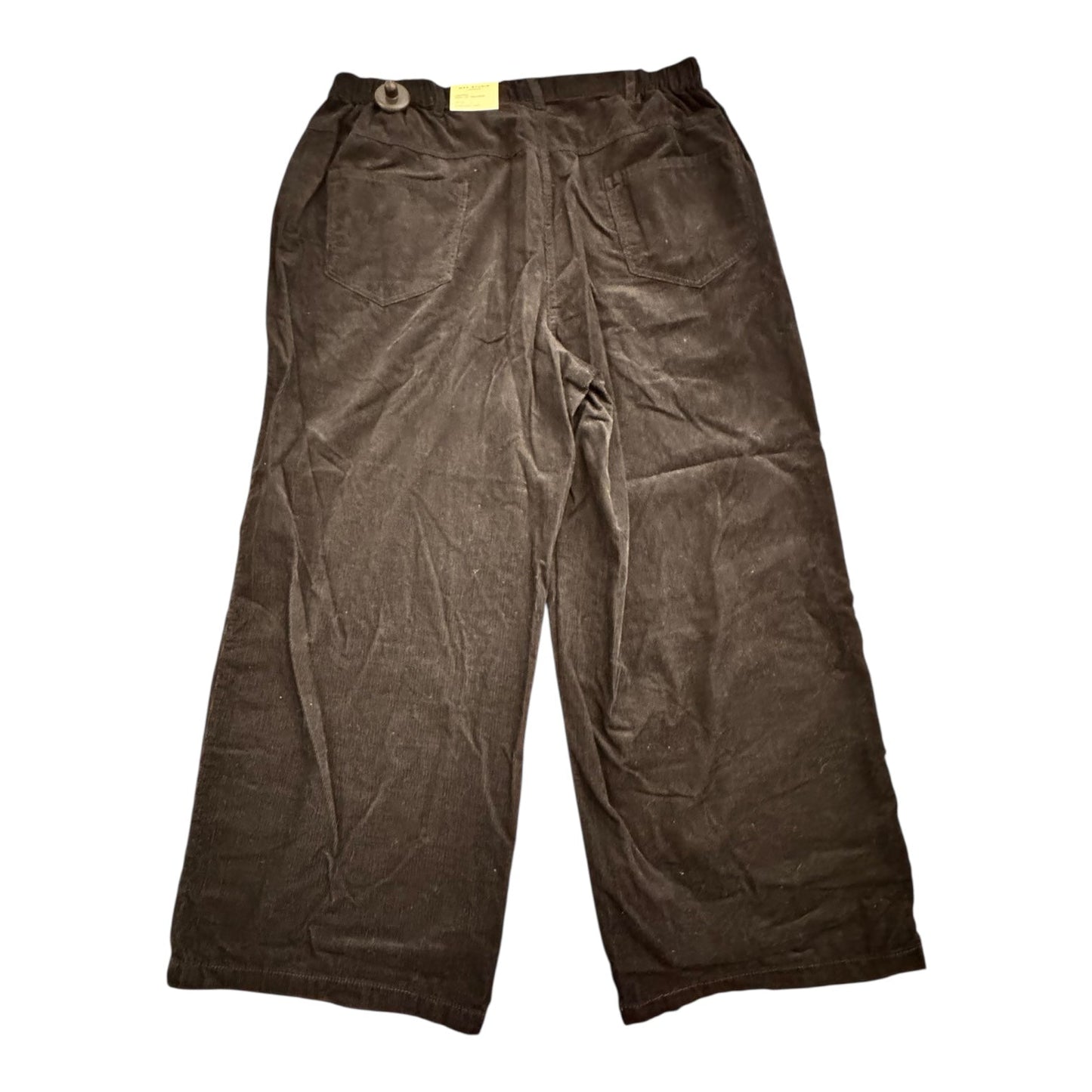 Pants Corduroy Wide Leg By Max Studio In Black, Size:1X