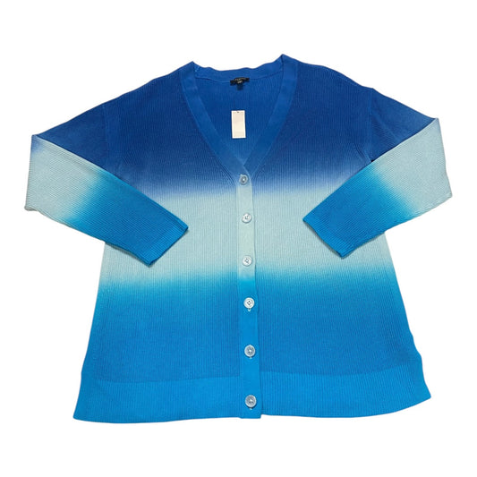 Sweater Cardigan By Talbots In Blue, Size:Lp