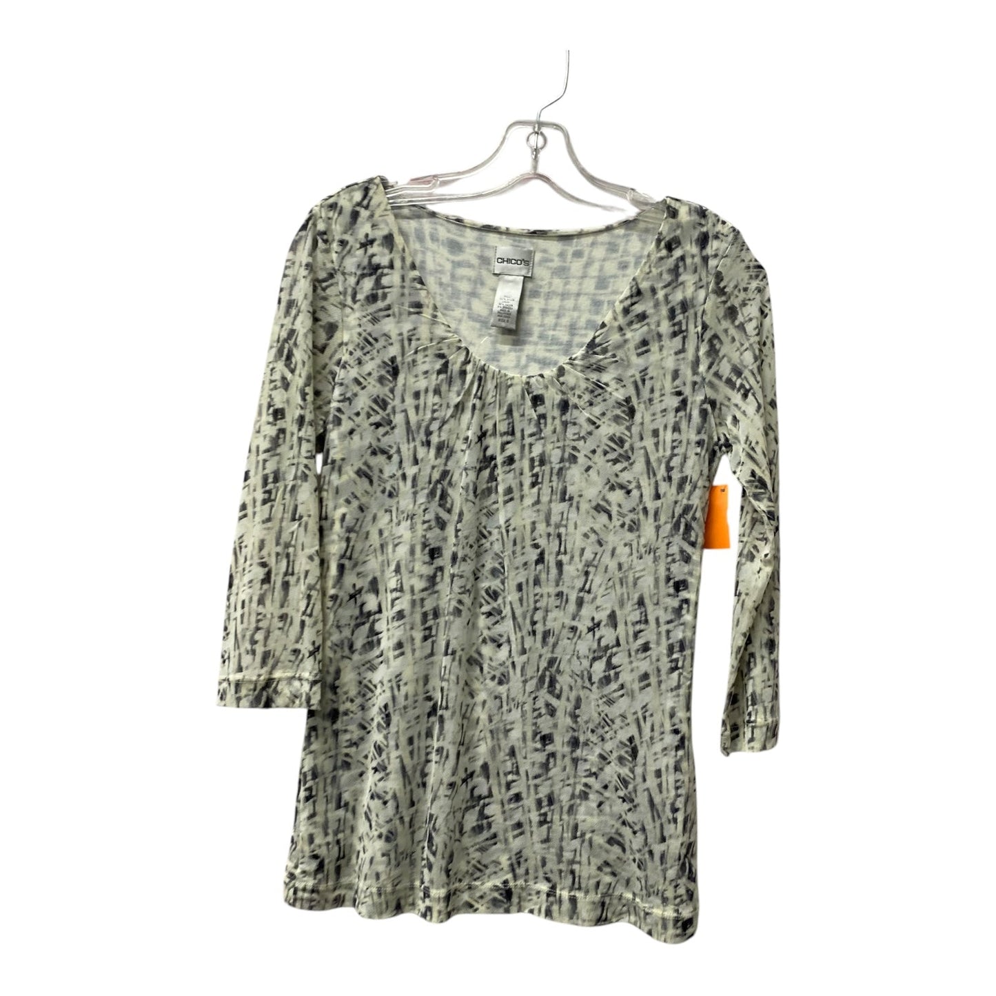 Top Ls By Chicos In Grey & Tan, Size:Xs