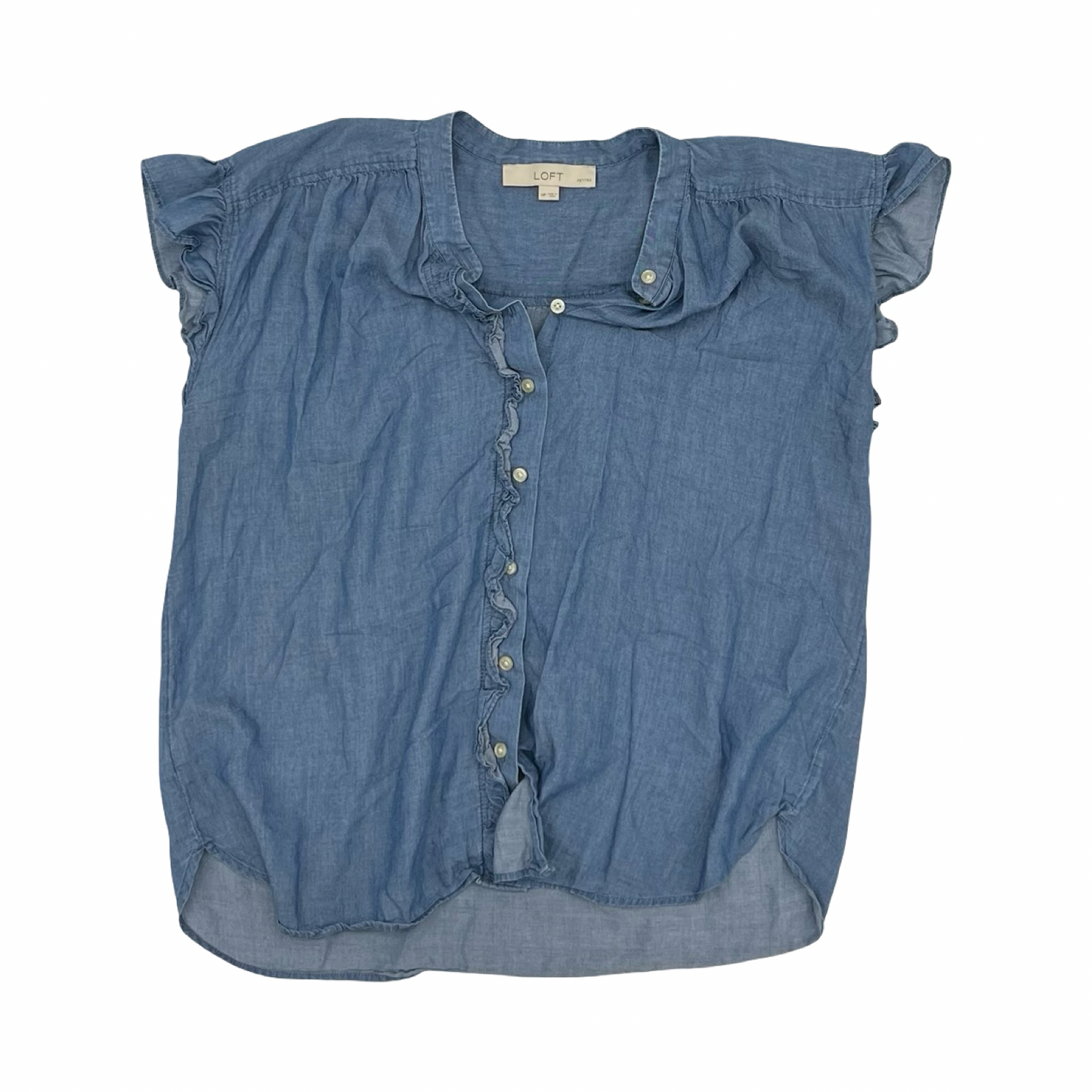 Top Ss By Loft In Blue, Size:Mp
