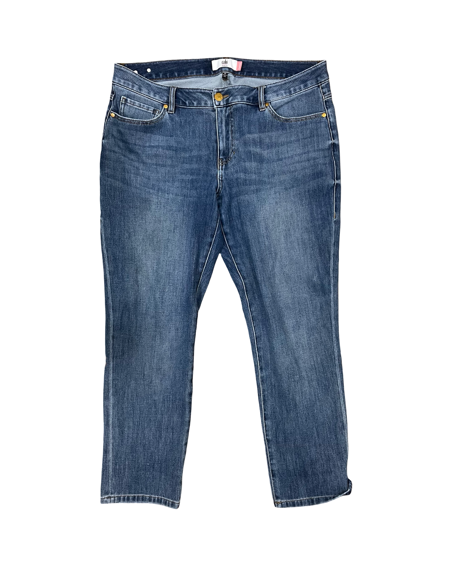 Jeans Straight By Cabi In Blue Denim, Size:12