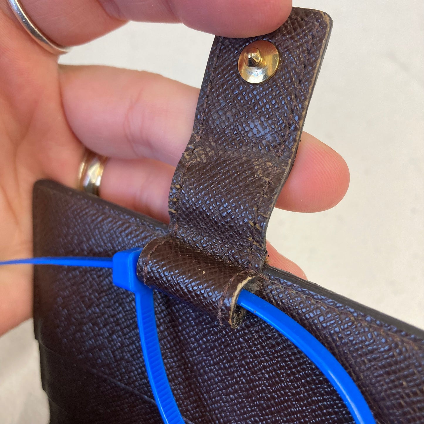 Wallet Luxury Designer By Louis Vuitton In Brown & Cream, Size:Small