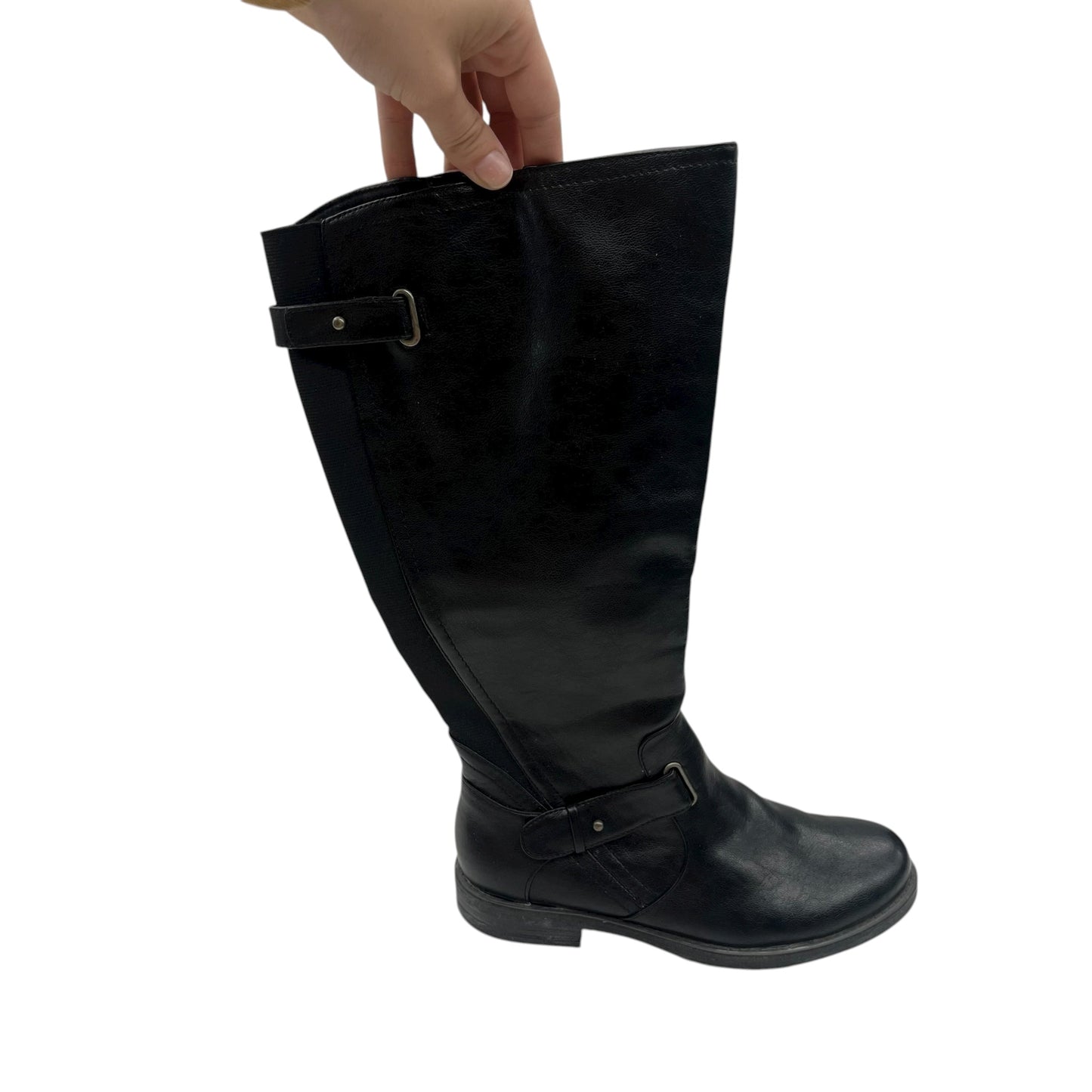 Boots Knee Flats By Bare Traps In Black, Size:6