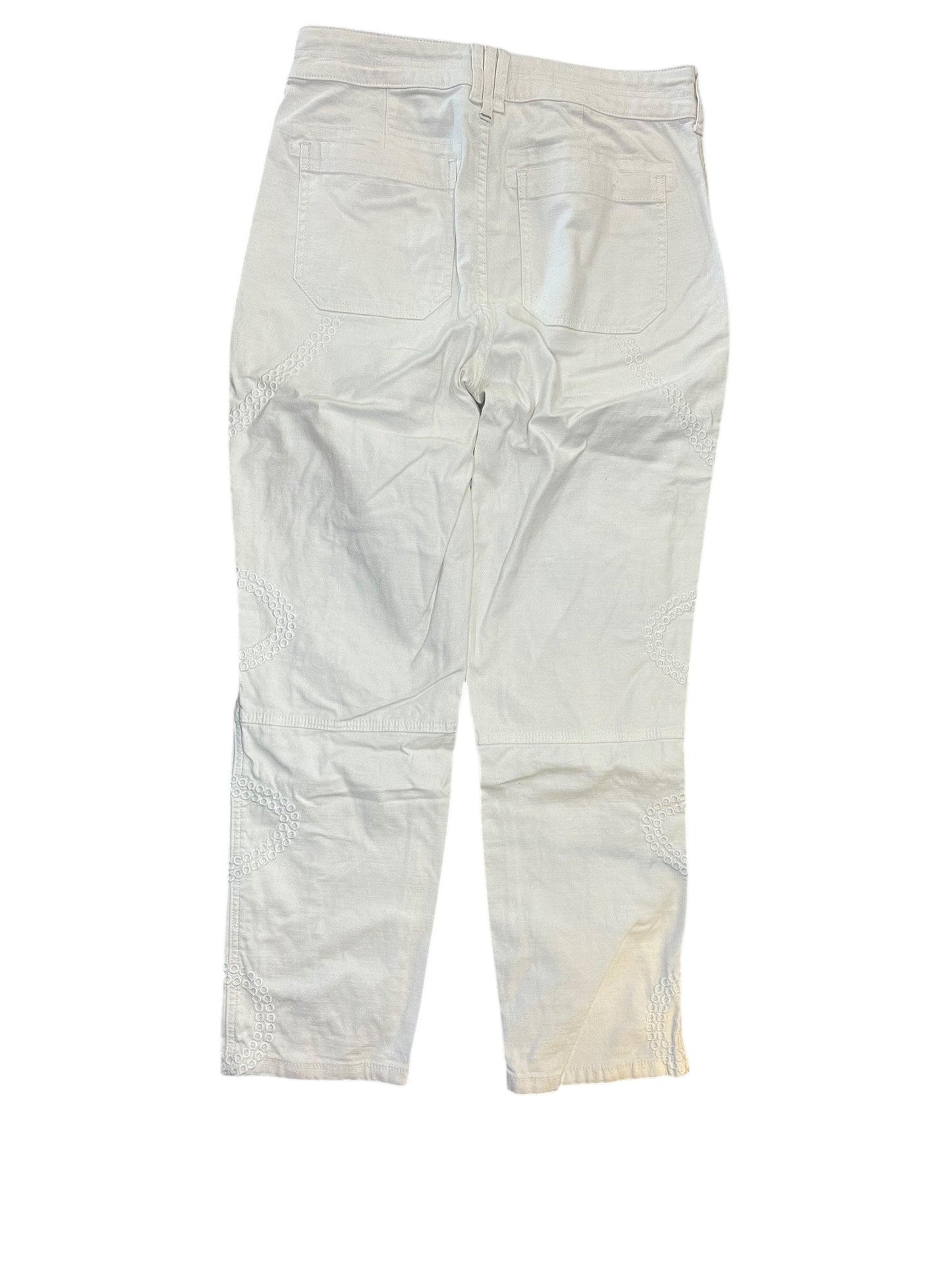 Jeans Boot Cut By Pilcro In White Denim, Size:4L