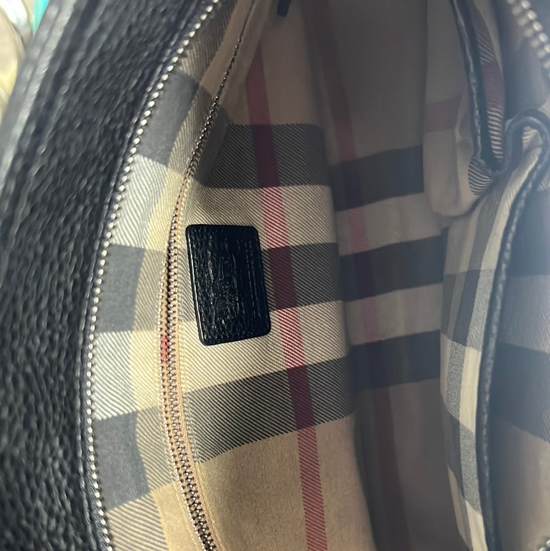 Burberry Nova Check Mixed Media Designer Handbag