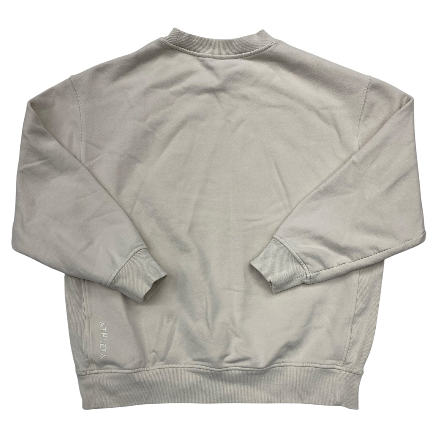 Sweatshirt Crewneck By Athleta In Cream, Size:Mp