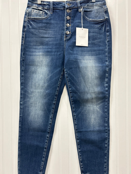 Jeans Skinny By Kancan In Blue Denim, Size:8