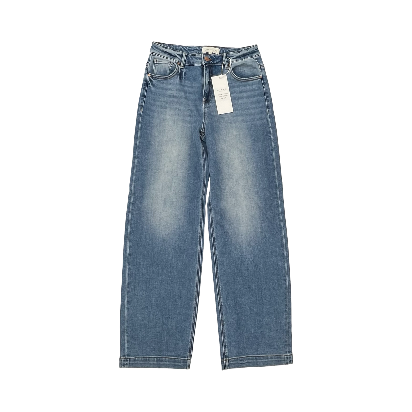 Jeans Straight By Risen In Blue Denim, Size:8