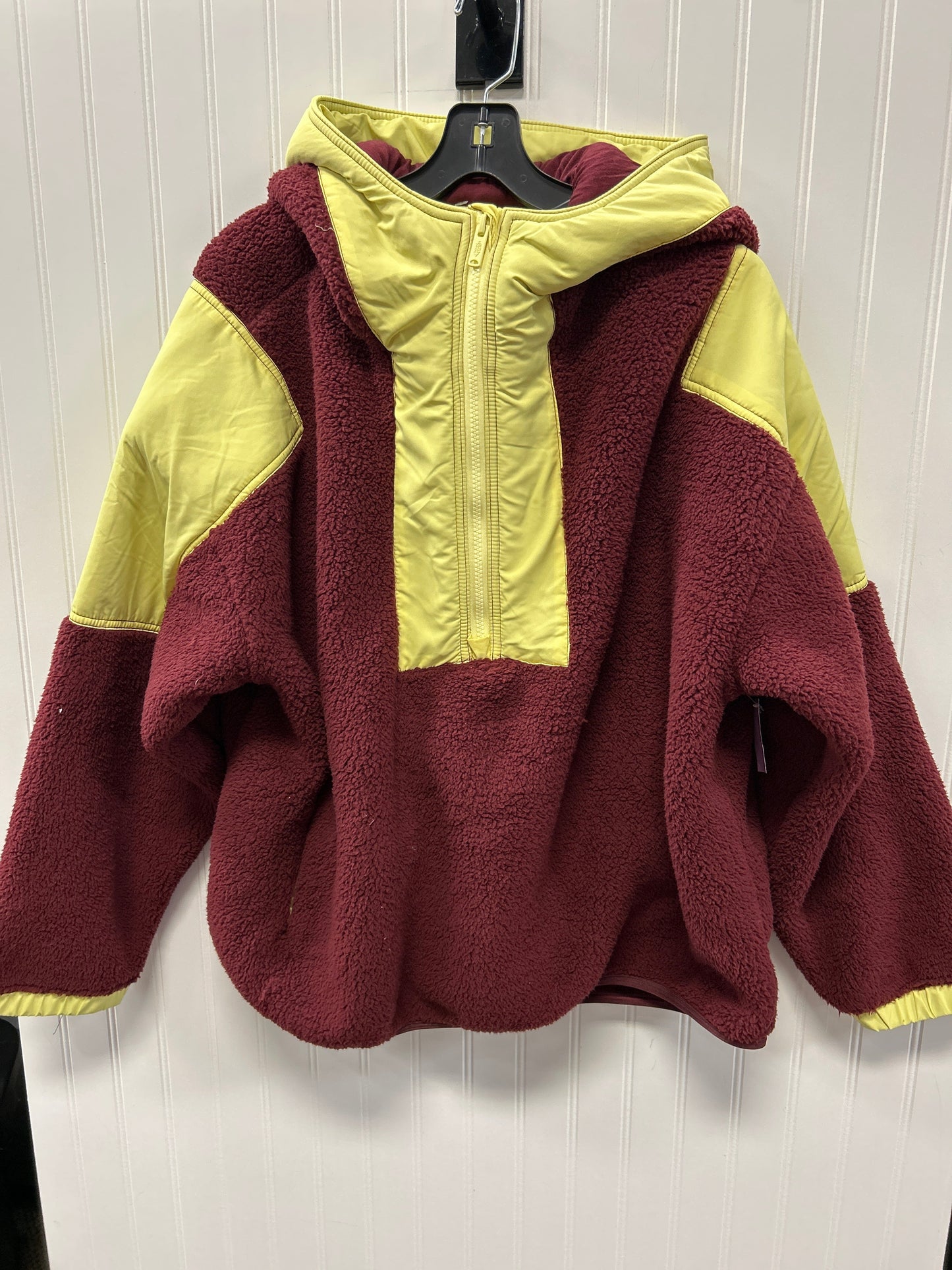 Athletic Fleece By Free People In Red & Yellow, Size:L