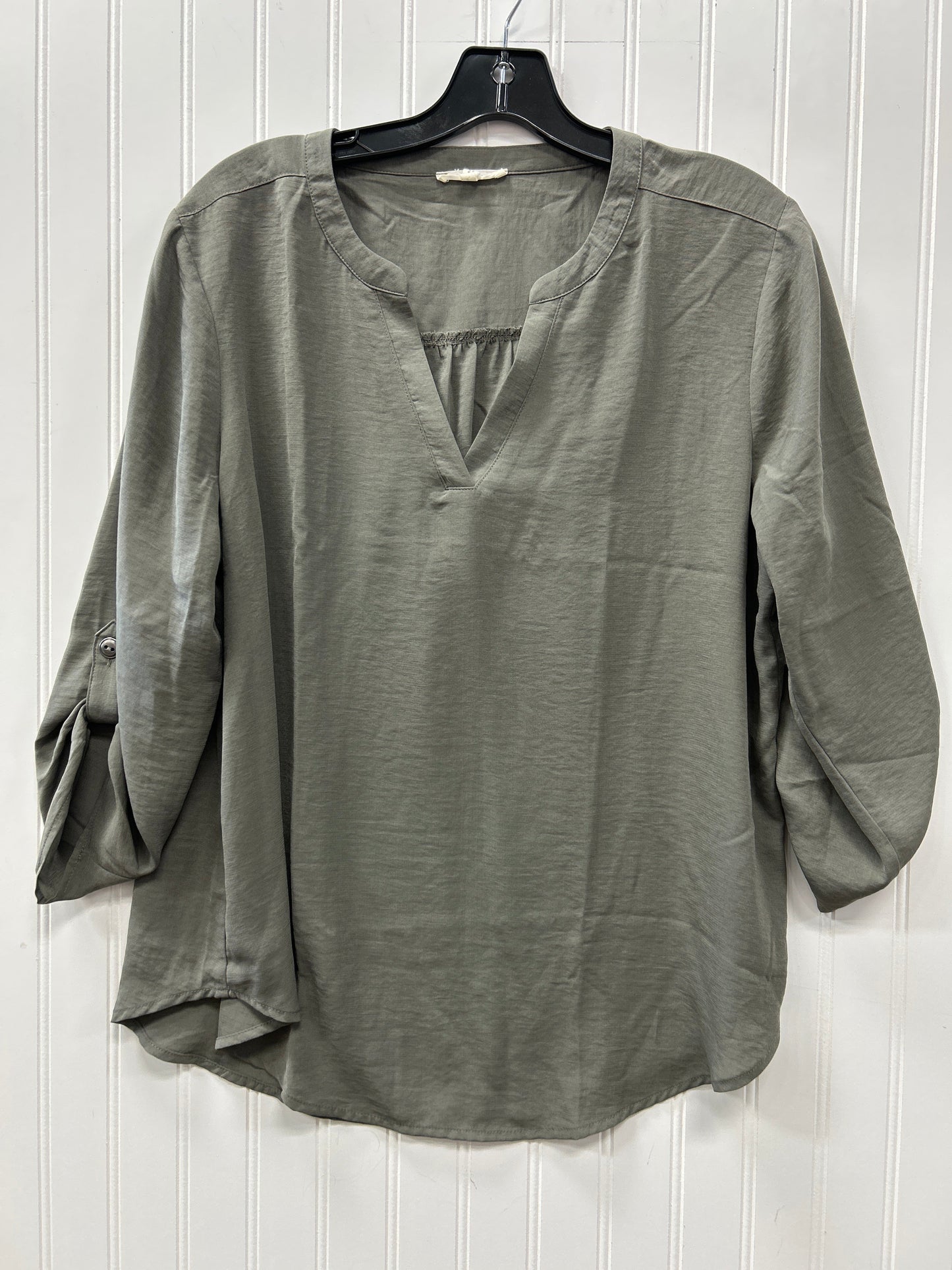 Blouse 3/4 Sleeve By Maurices In Green, Size:L