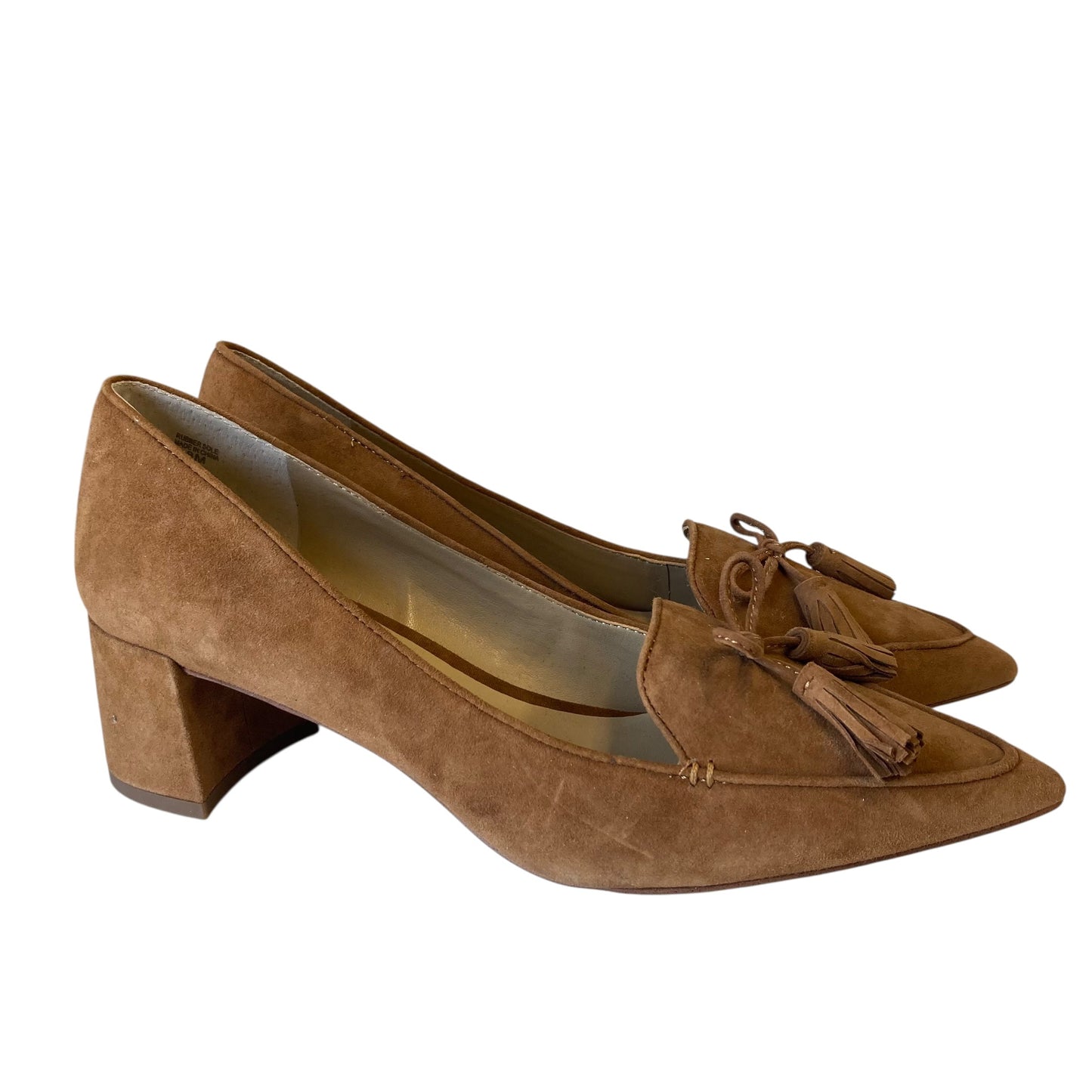 Shoes Heels Block By Ann Taylor In Tan, Size:8