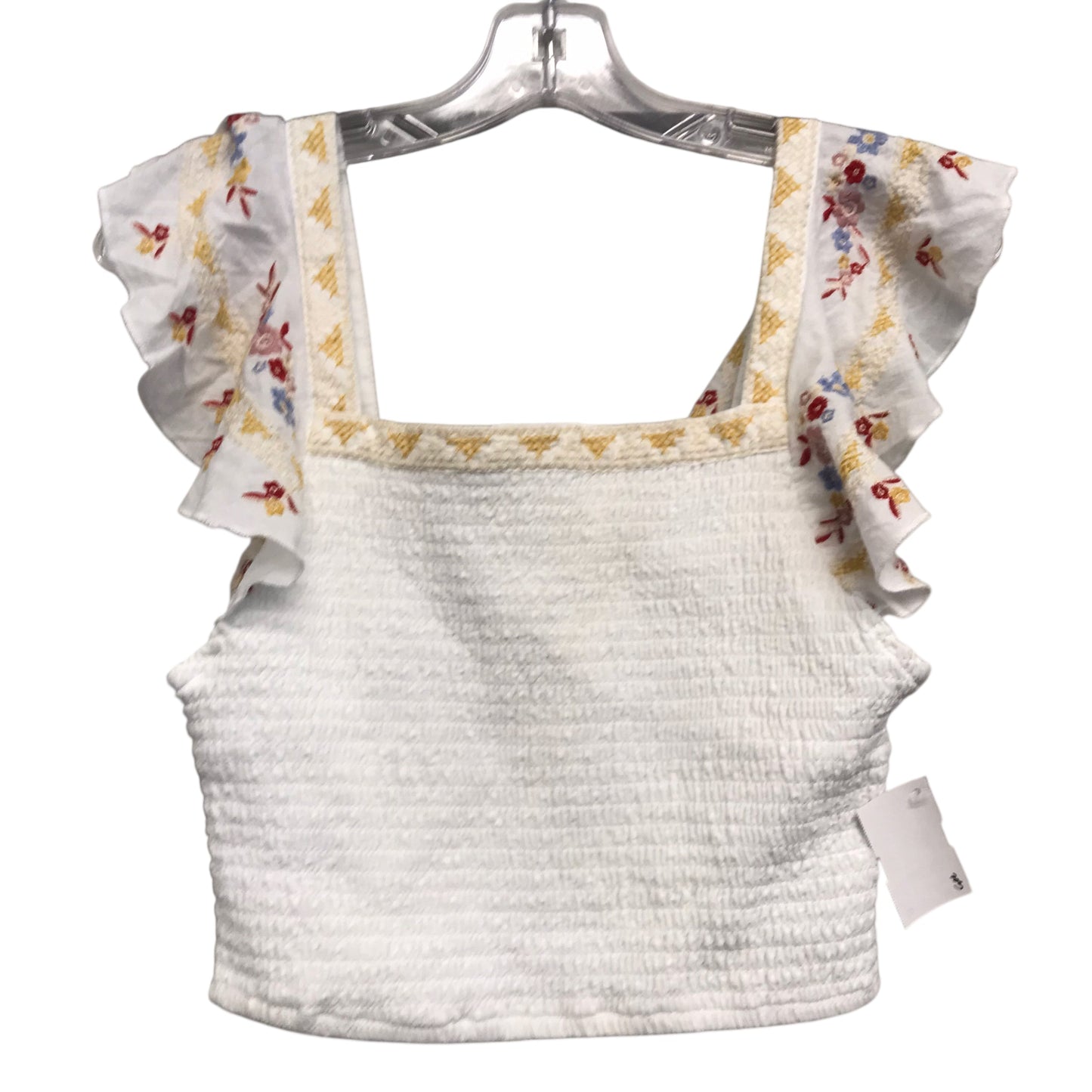 Top Sleeveless By Japna In White, Size:M