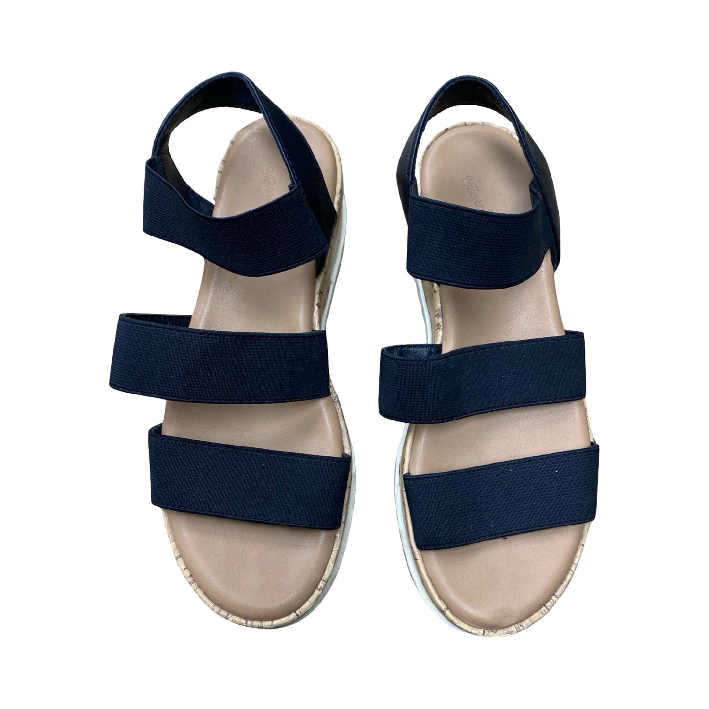 Sandals Heels Platform By Universal Thread In Black & Tan, Size:6