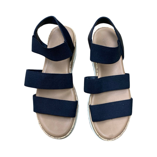 Sandals Heels Platform By Universal Thread In Black & Tan, Size:6