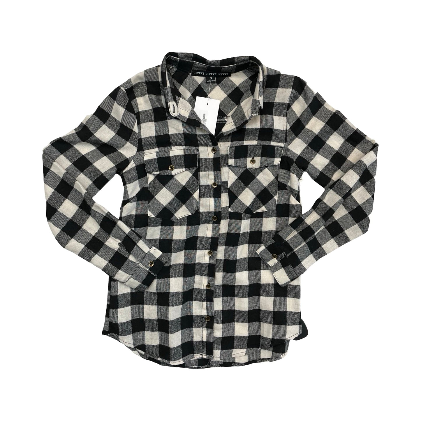 Top Ls By Hyfve In Checkered Pattern, Size:S