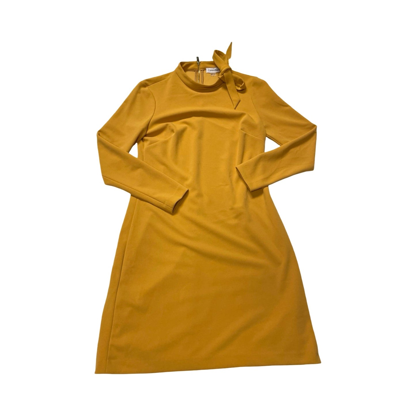 Dress Casual Midi By Calvin Klein In Yellow, Size:6