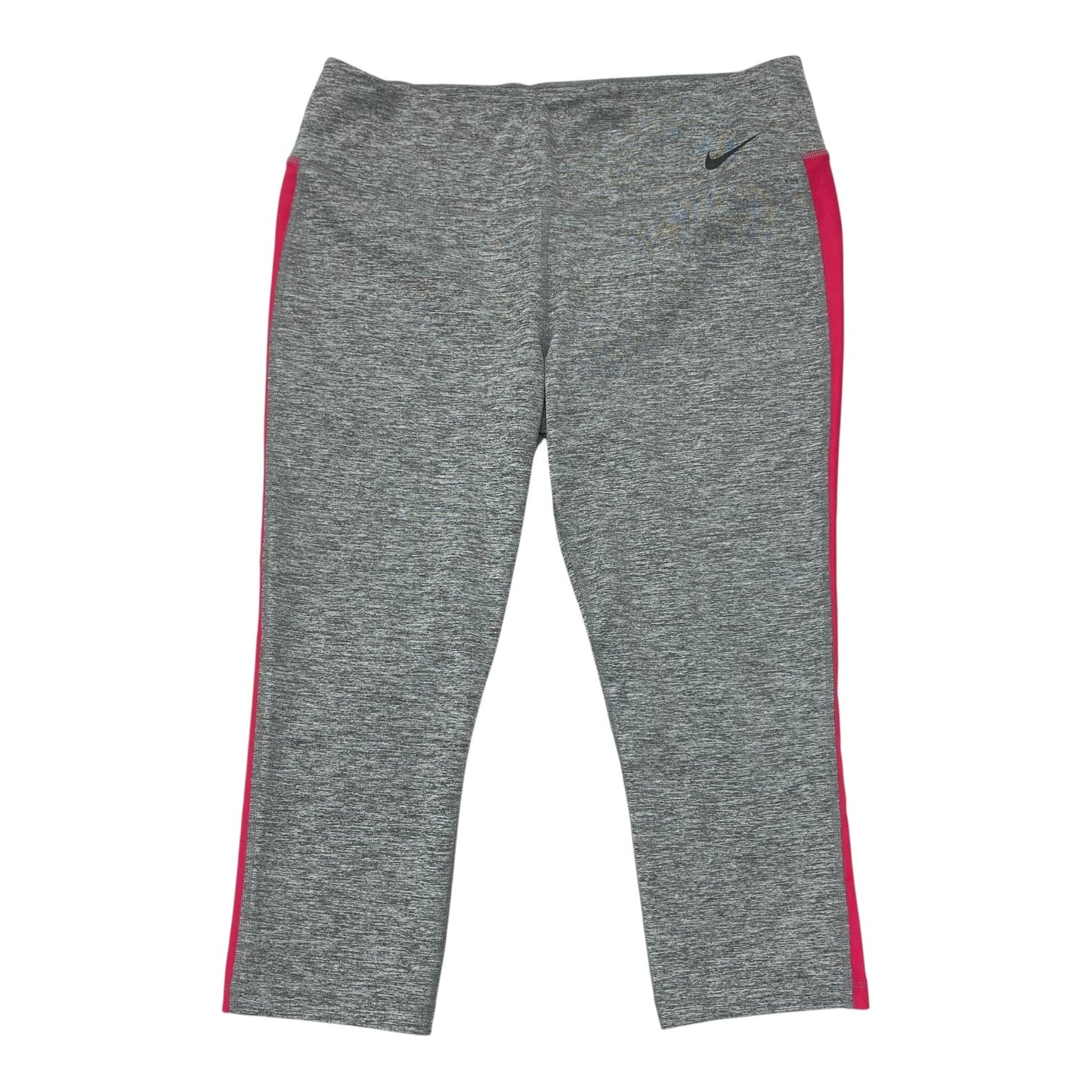Athletic Capris By Nike In Grey & Pink, Size:Xl