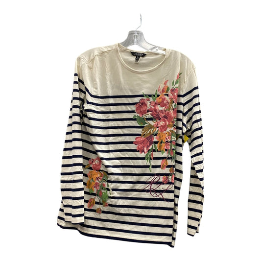 Top Ls By Ralph Lauren In Ivory, Size:1X