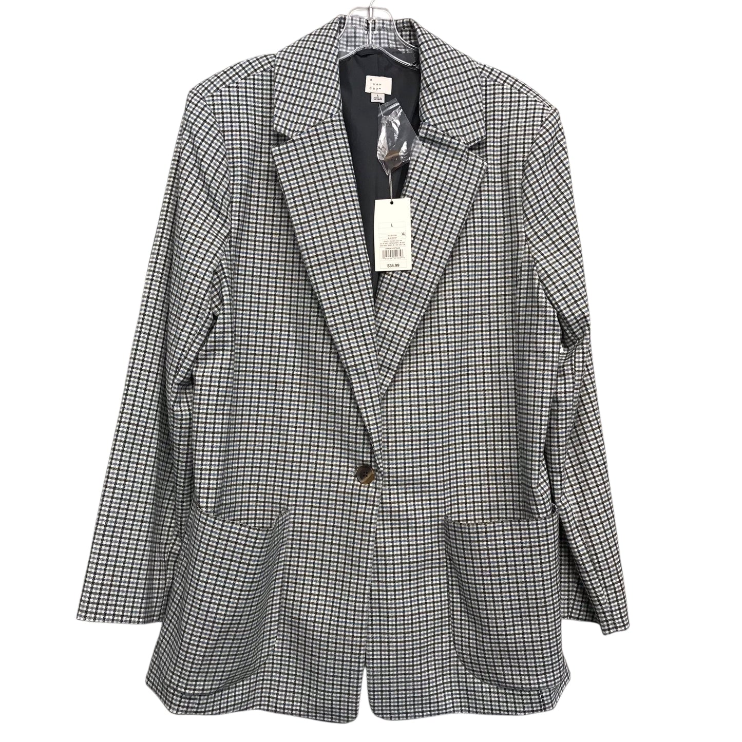 Blazer By A New Day In Plaid Pattern, Size:L