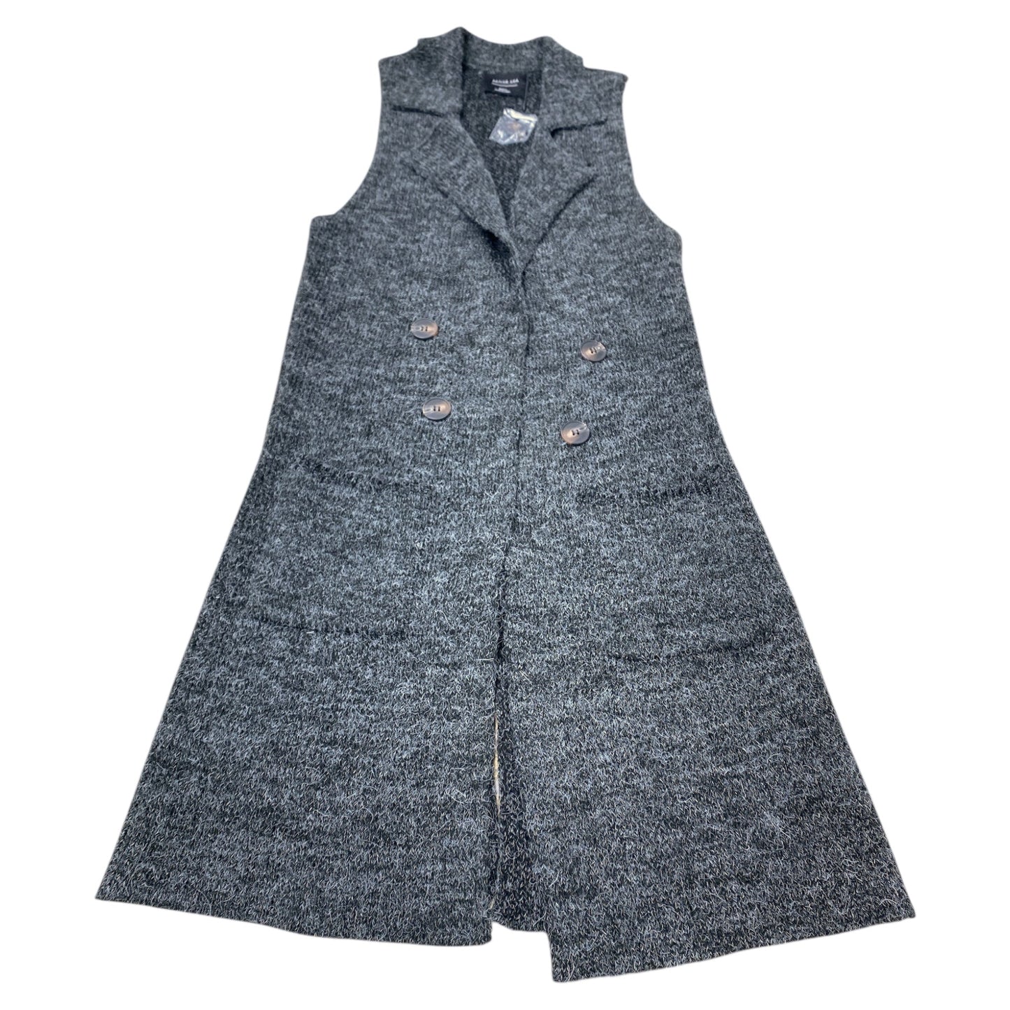 Vest Faux Fur & Sherpa By Active Usa In Grey, Size:S