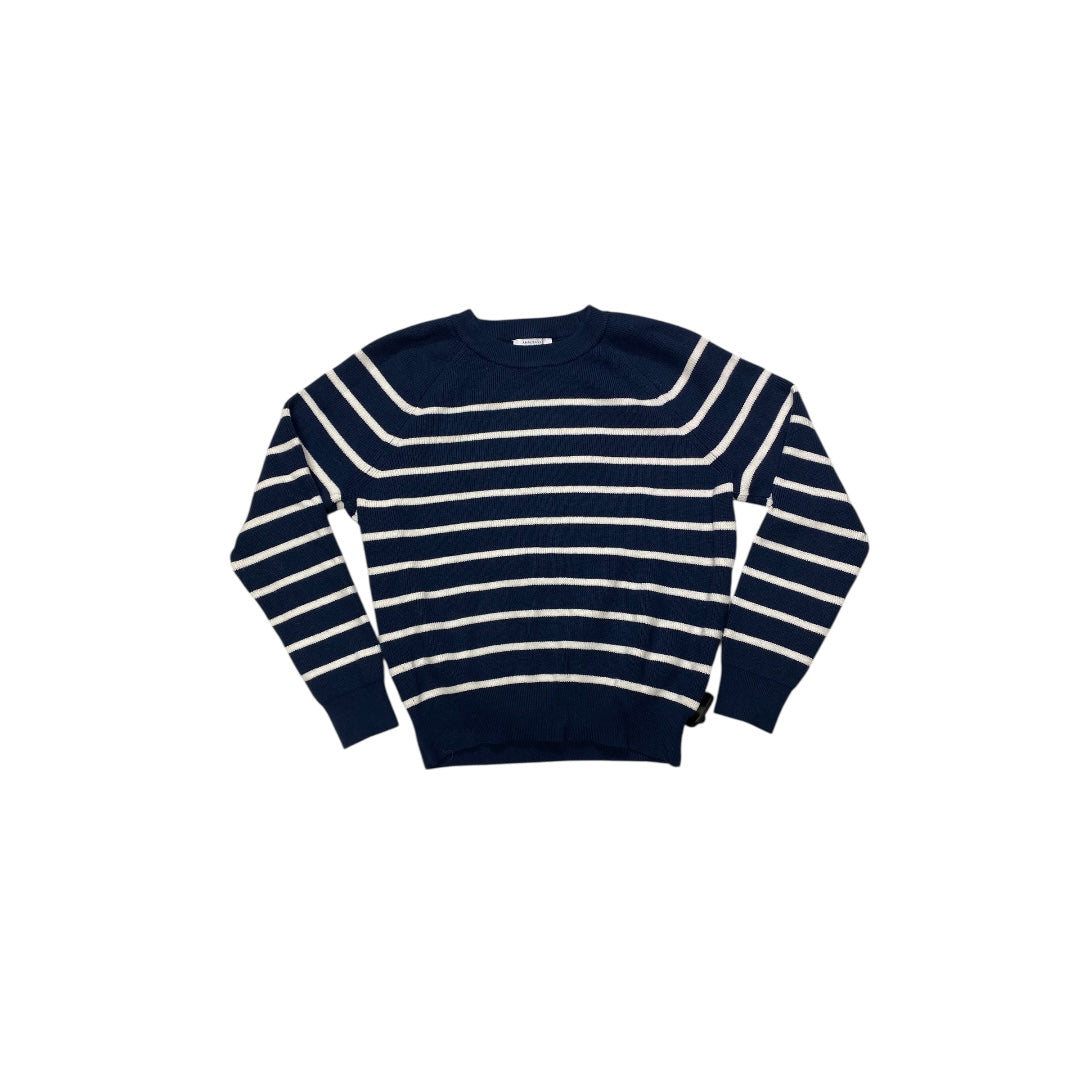Sweater By Ann Taylor In Blue & White, Size:L