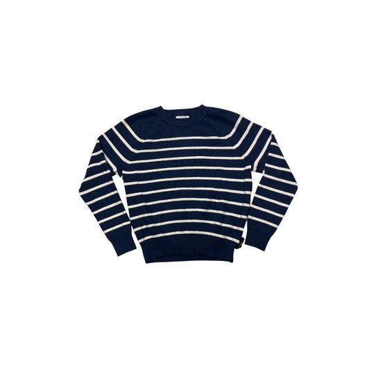 Sweater By Ann Taylor In Blue & White, Size:L
