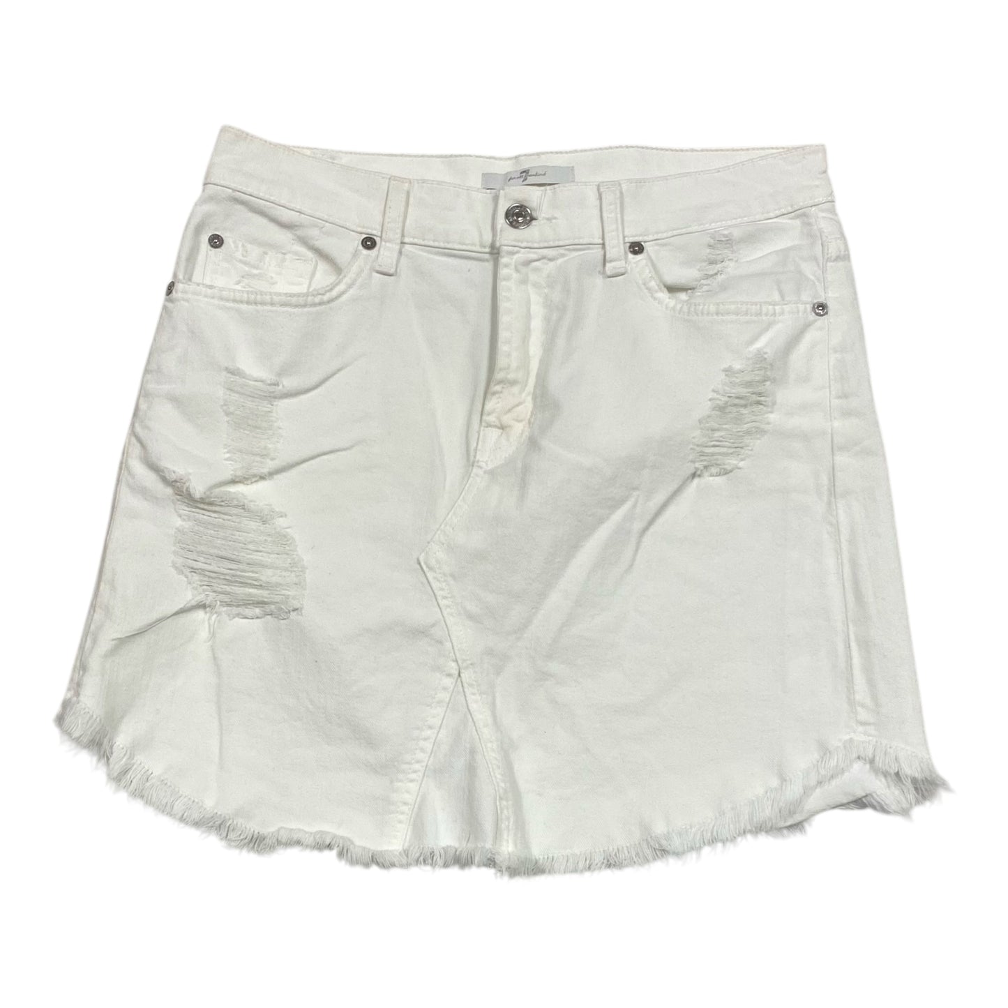 Skirt Midi By 7 For All Mankind In White, Size:6