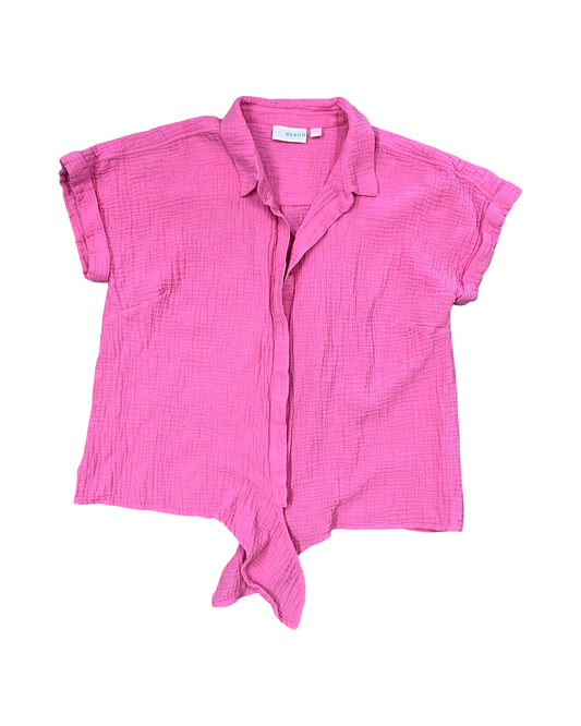 Top Ss By Belle By Kim Gravel In Pink, Size:L