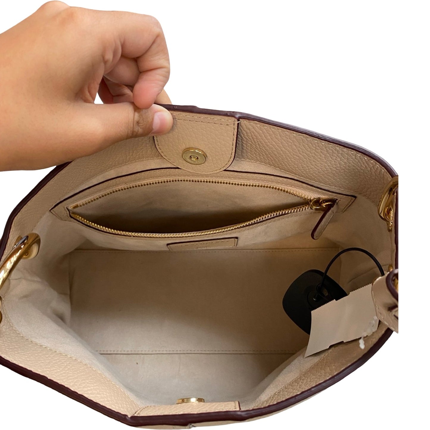 Handbag Designer By Strathberry In Cream, Size:Medium