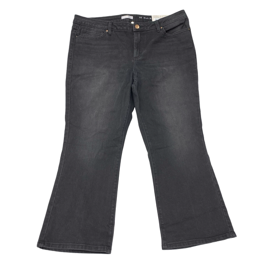 Jeans Boot Cut By Lc Lauren Conrad In Black Denim, Size:16