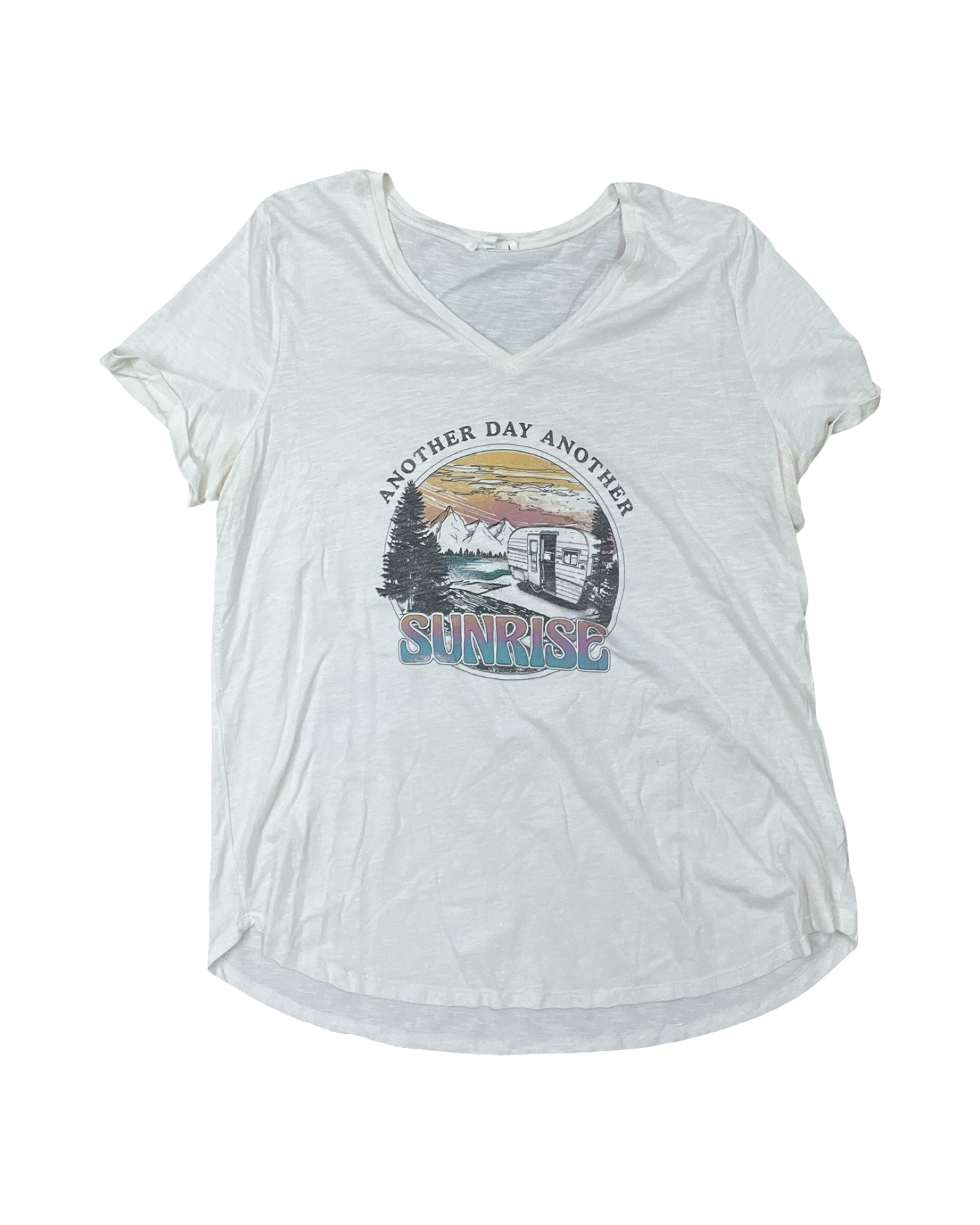 Top Ss Basic By Maurices In Cream, Size:1X