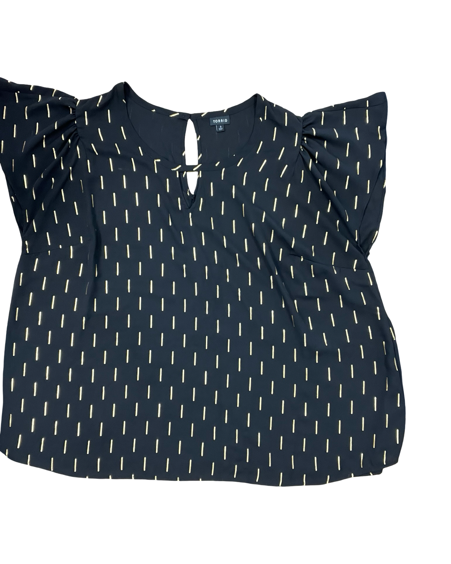 Top Ss By Torrid In Black & Gold, Size:3X