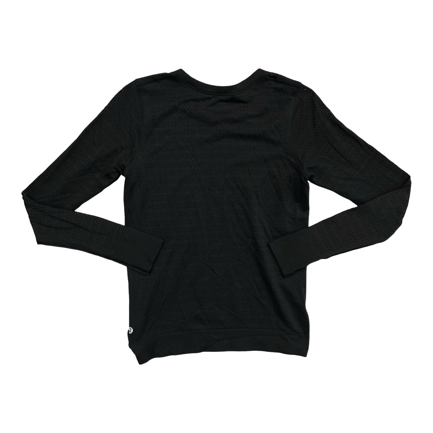 Athletic Top Ls Crewneck By Lululemon In Black, Size:6