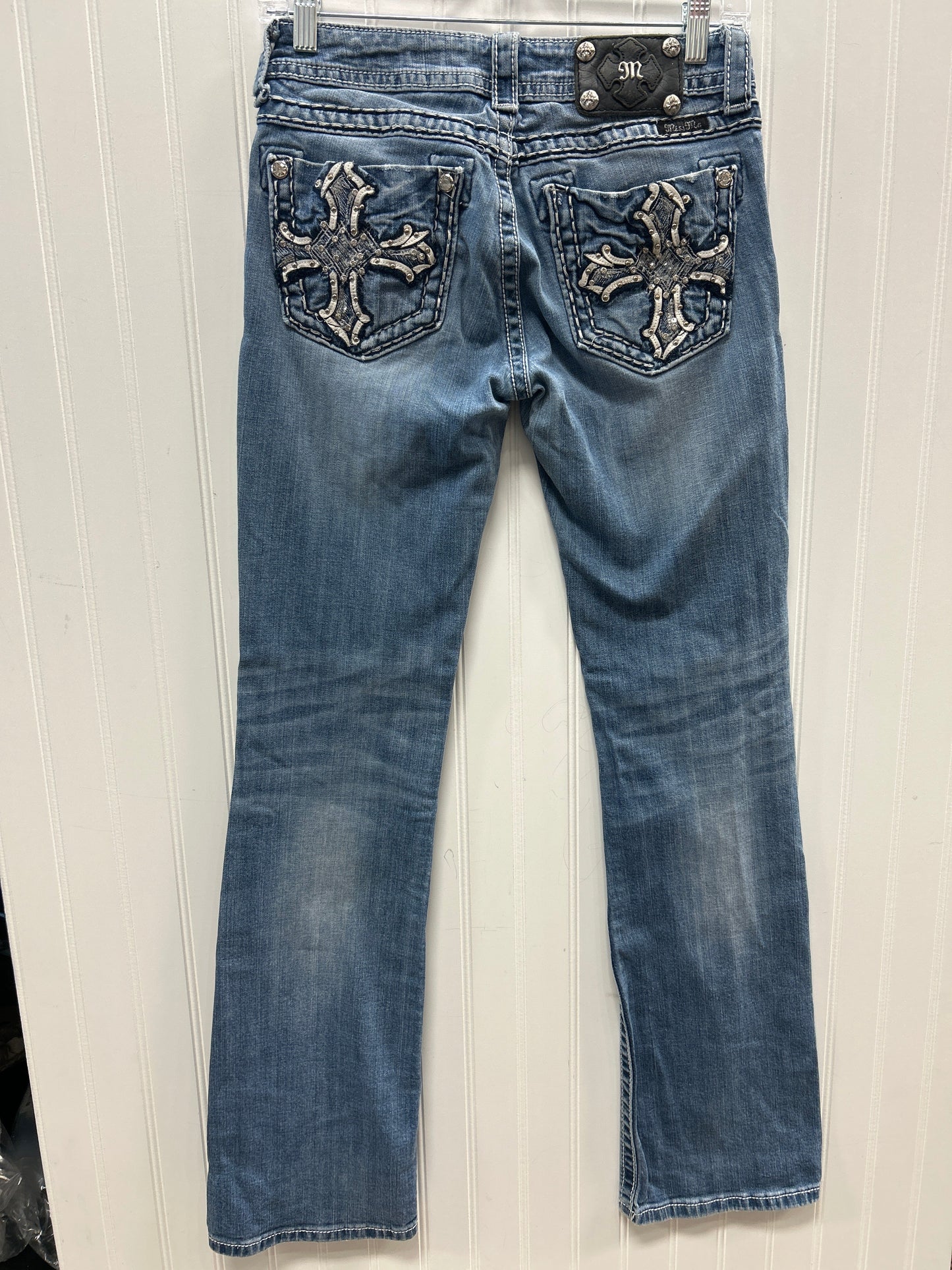 Jeans Flared By Miss Me In Blue Denim, Size:4