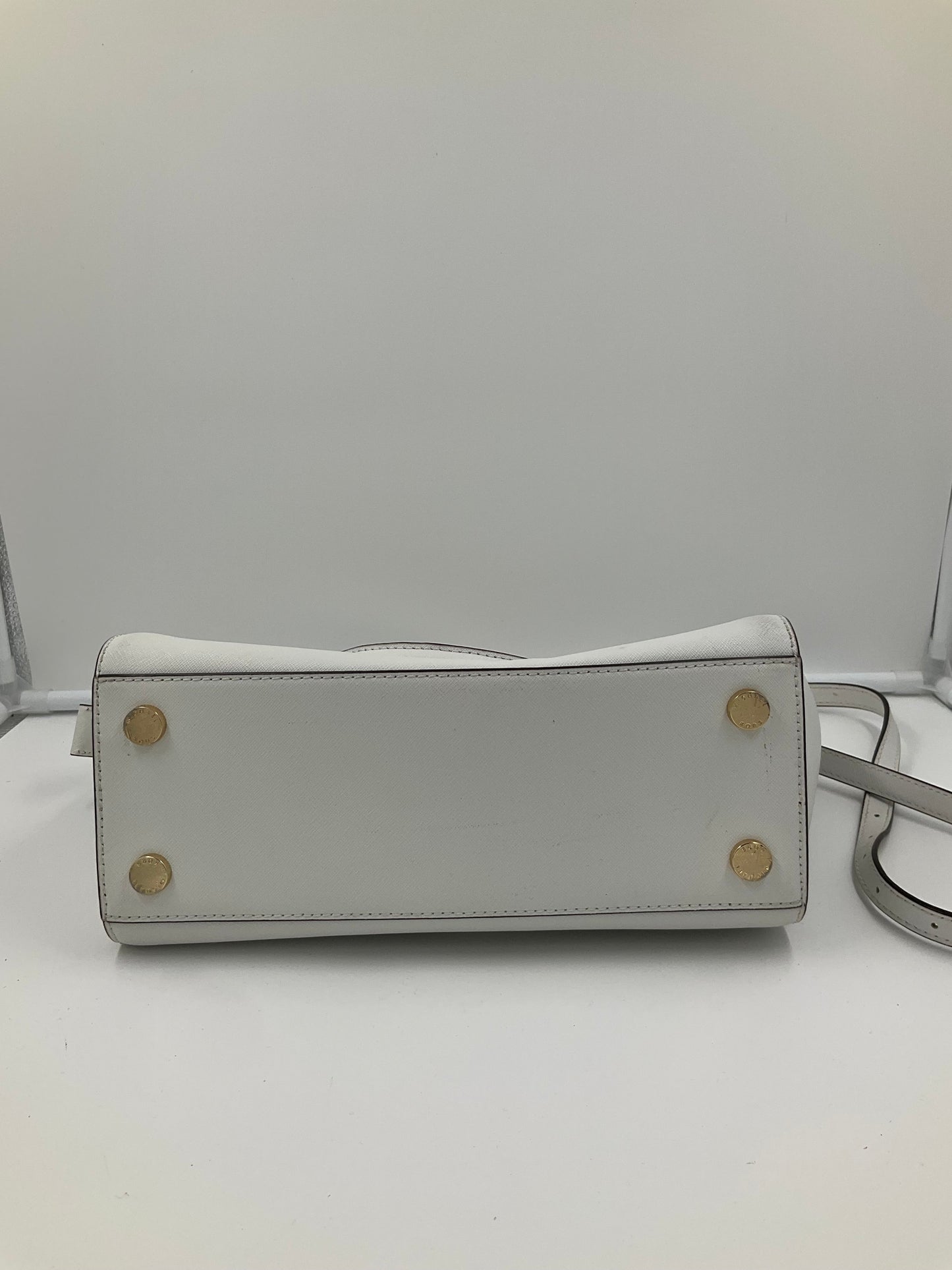 Handbag Designer By Michael Kors In White, Size:Medium
