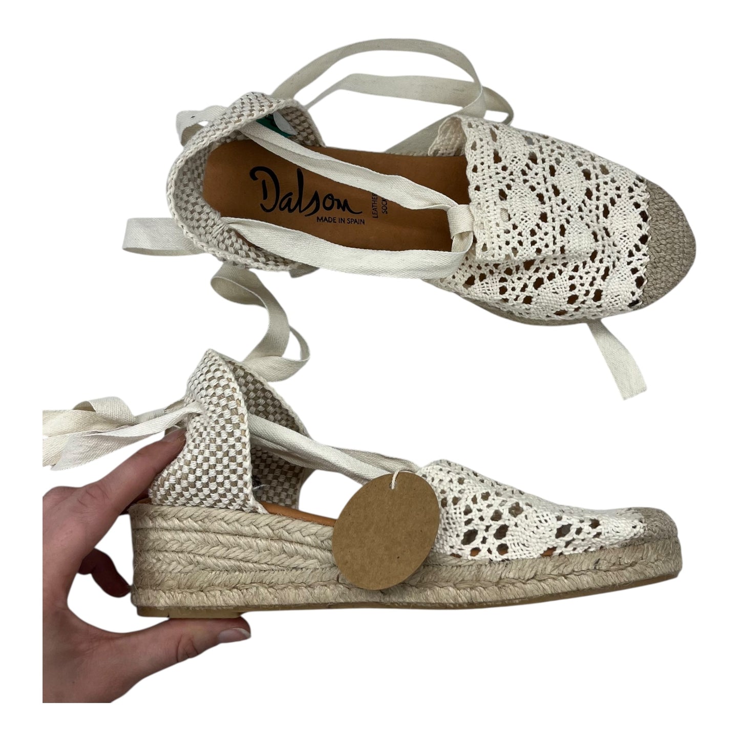 Sandals Heels Wedge By Cmc In Cream, Size:8