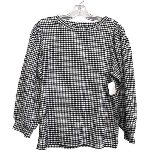 Top Ls By Ann Taylor In Checkered Pattern, Size:S