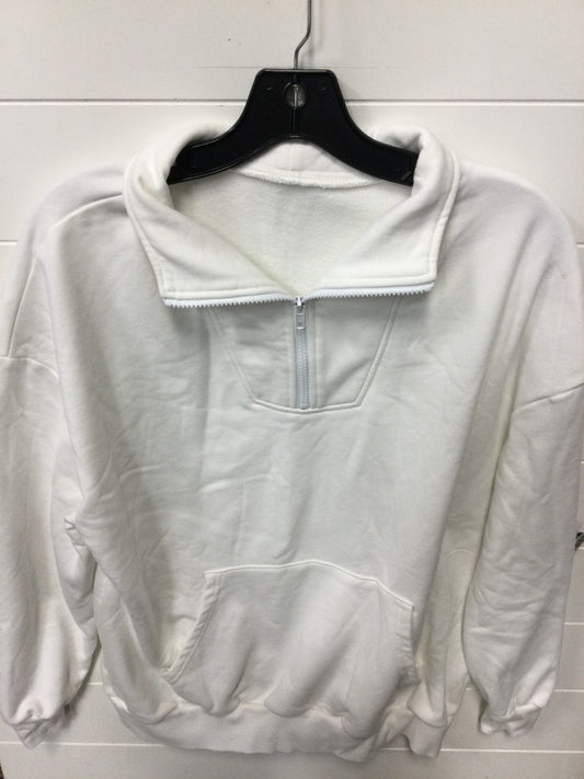 Athletic Top Ls Collar By Clothes Mentor In White, Size:L