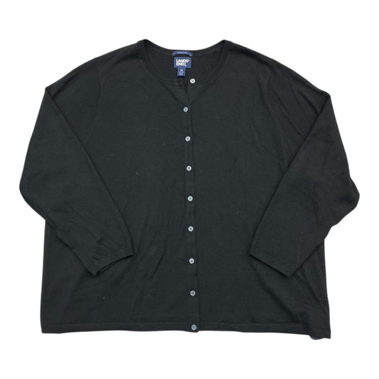 Sweater Cardigan By Lands End In Black, Size:3X
