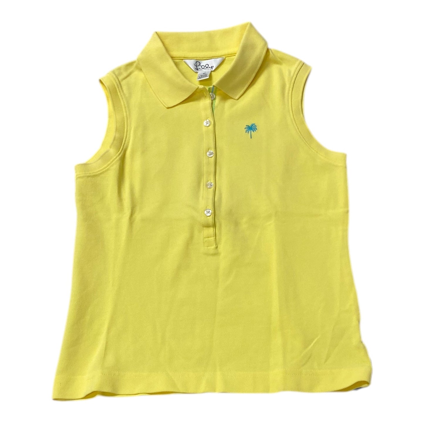 Top Sleeveless Designer By Lilly Pulitzer In Yellow, Size:Xs