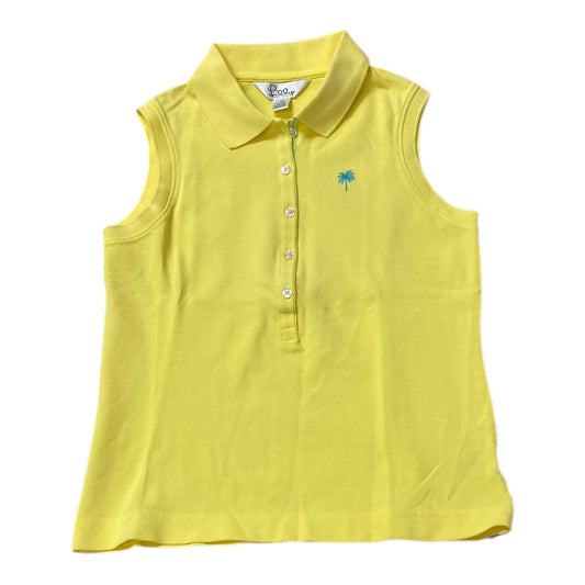 Top Sleeveless Designer By Lilly Pulitzer In Yellow, Size:Xs