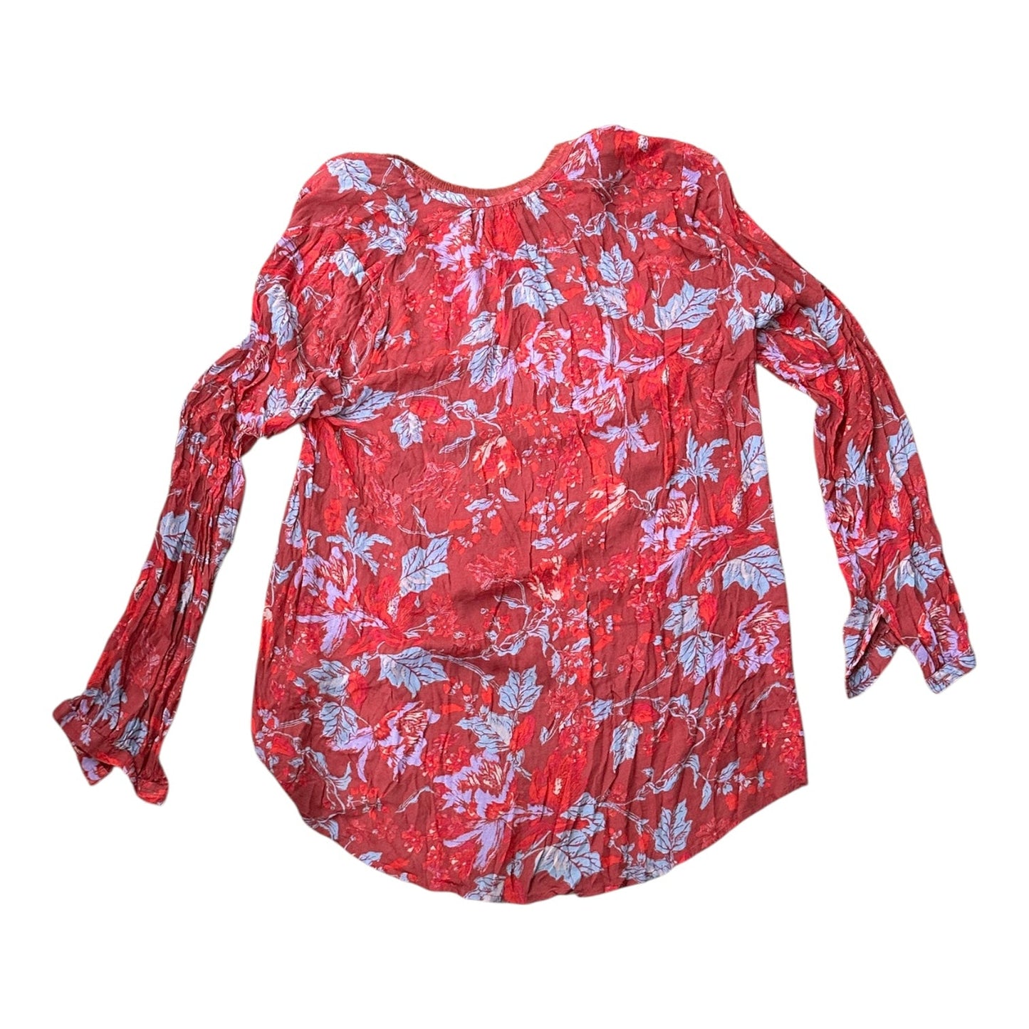 Blouse Ls By Lucky Brand In Red, Size:M