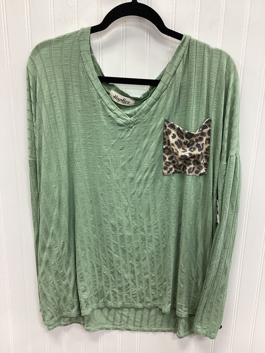 Top Ls By Haptics In Green, Size:2X