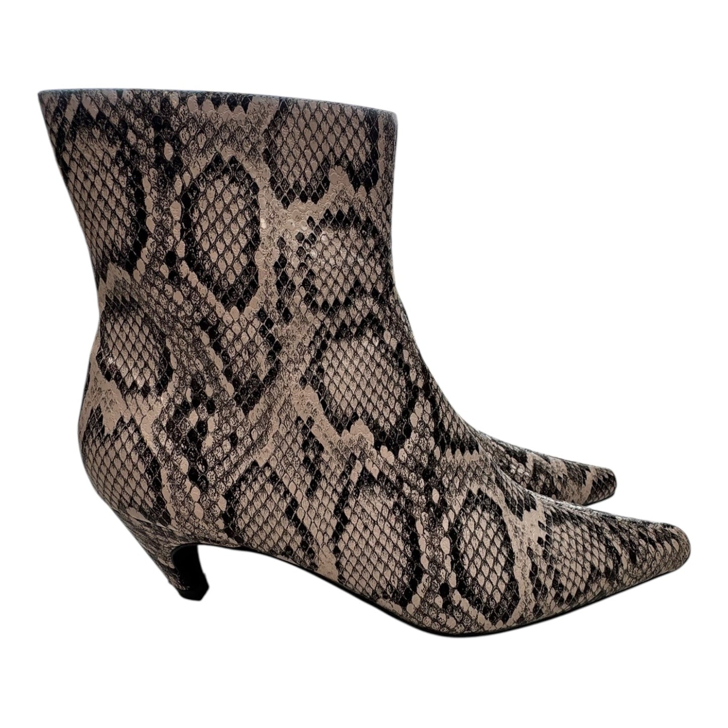 Boots Ankle Heels By Msonlydn In Animal Print, Size:7