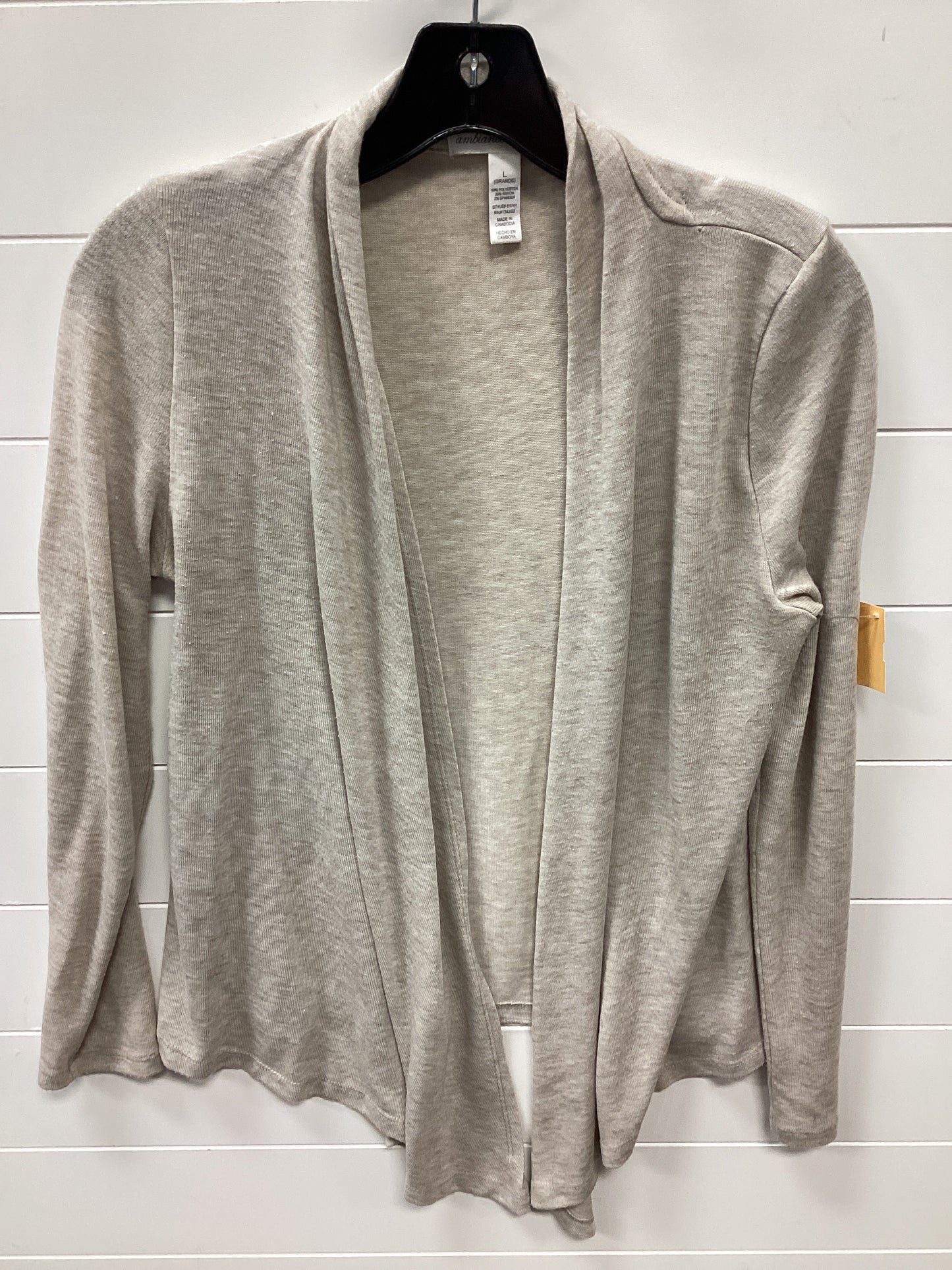 Cardigan By Ambiance Apparel In Cream, Size:L