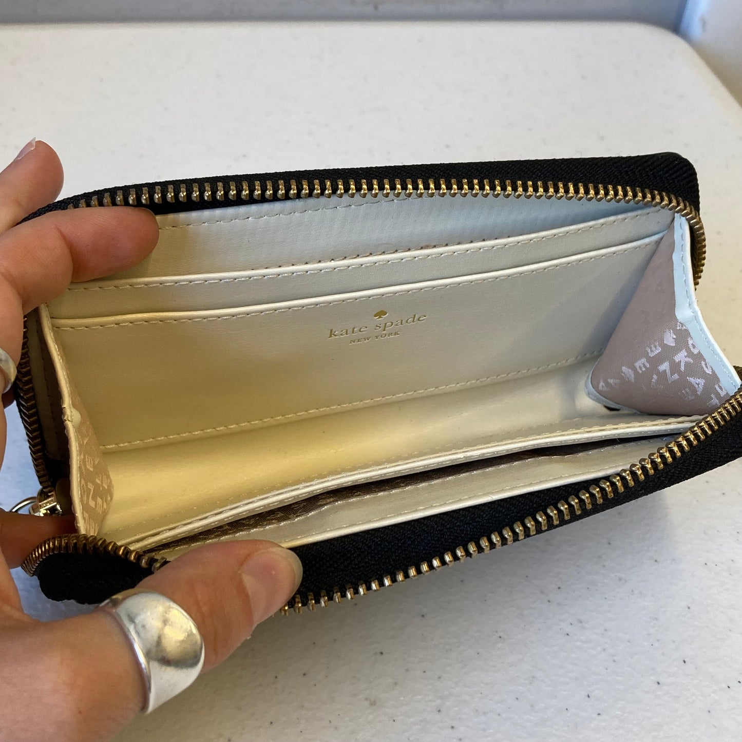 Wristlet Designer By Kate Spade In Black, Size:Small