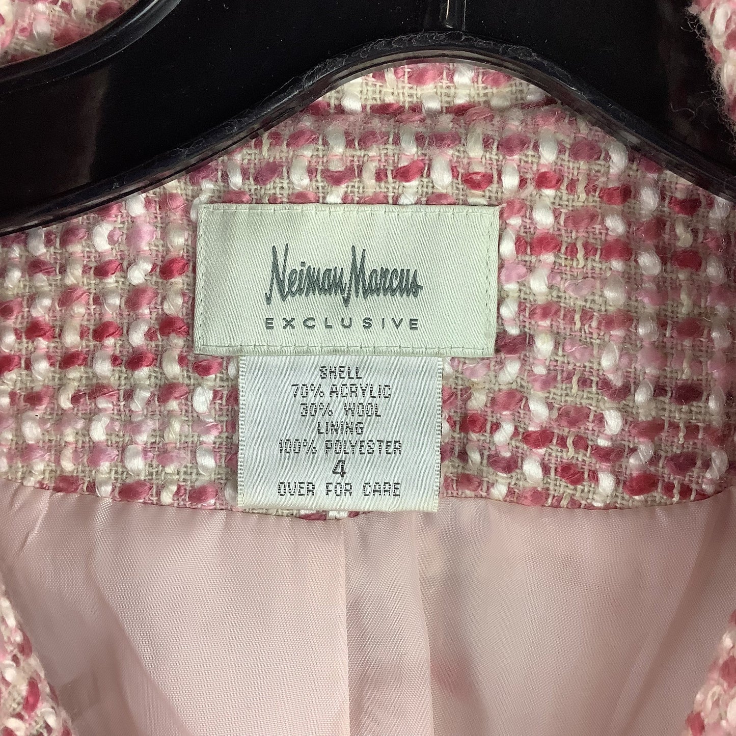 Coat Designer By Neiman Marcus In Pink, Size: S